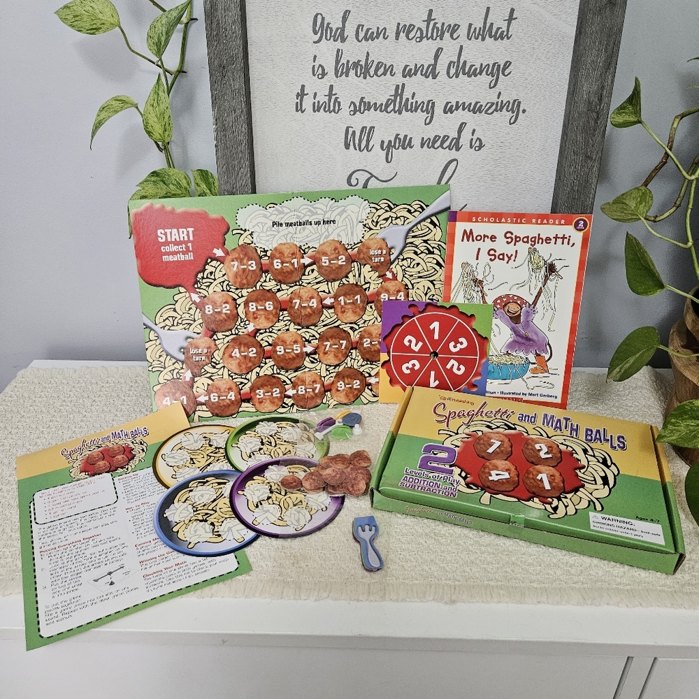 Spaghetti and Math Balls Addition and Subtraction Game